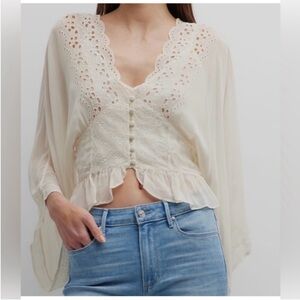 Loveshackfancy‎ Mars Bell Sleeve Eyelet Too Size 8